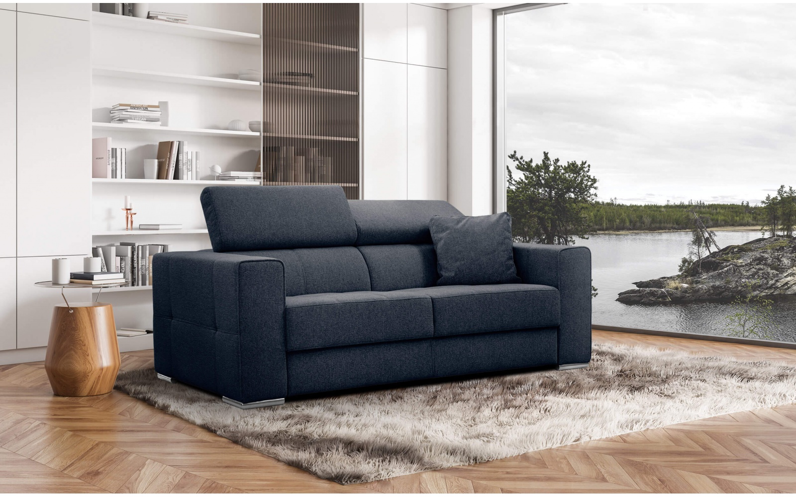 3-Sitzer-Sofa mit manuell verstellbaren Kopfstützen QUARTZ