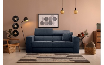 3-Sitzer-Sofa mit manuell verstellbaren Kopfstützen QUARTZ