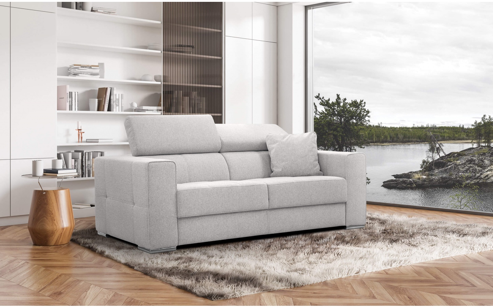 3-Sitzer-Sofa mit manuell verstellbaren Kopfstützen QUARTZ