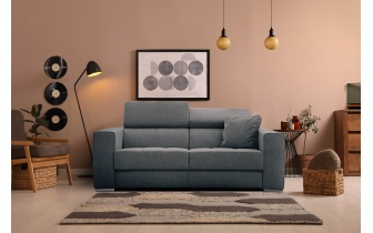 3-Sitzer-Sofa mit manuell verstellbaren Kopfstützen QUARTZ