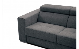 3-Sitzer-Sofa mit manuell verstellbaren Kopfstützen QUARTZ