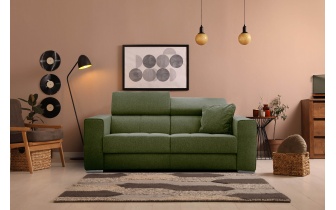 3-Sitzer-Sofa mit manuell verstellbaren Kopfstützen QUARTZ