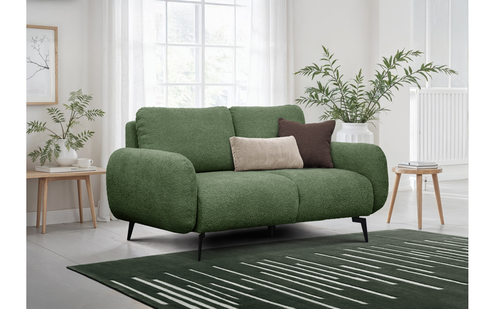 FEBE 2-Sitzer-Sofa, olivgrün