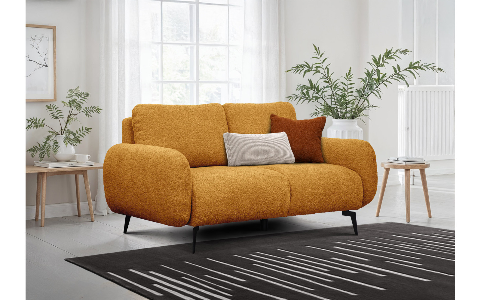 FEBE 2-Sitzer-Sofa, senfgelb