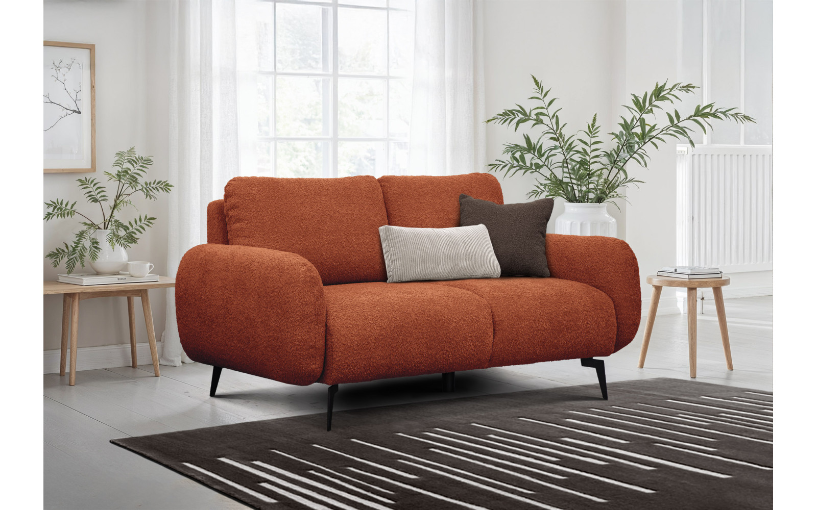 FEBE 2-Sitzer-Sofa, dunkelorange