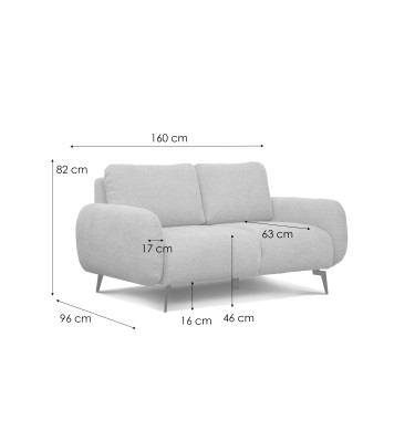 FEBE 2-Sitzer-Sofa, dunkelorange