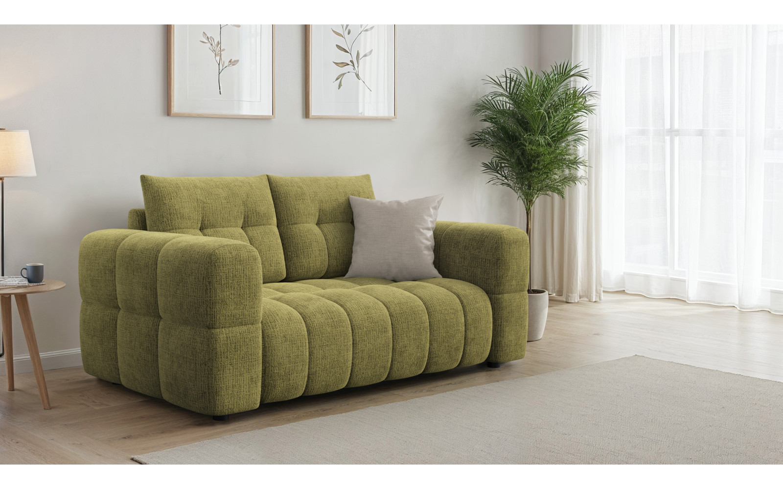 CLOUDI 2-Sitzer-Sofa, olivgrün