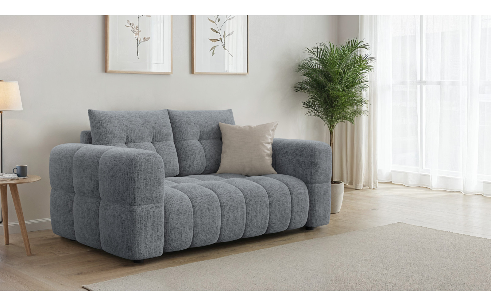 CLOUDI 2-Sitzer-Sofa, dunkelgrau