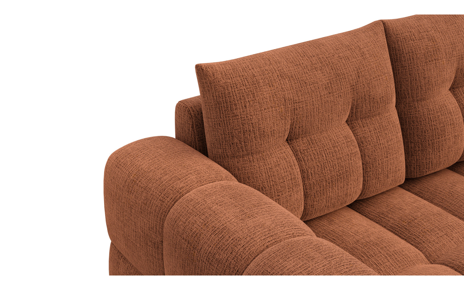 CLOUDI 2-Sitzer-Sofa, rostrot