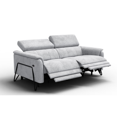 Relaxsofa 3-Sitzer RODEN, hellgrau