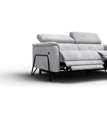 Relaxsofa 3-Sitzer RODEN, hellgrau