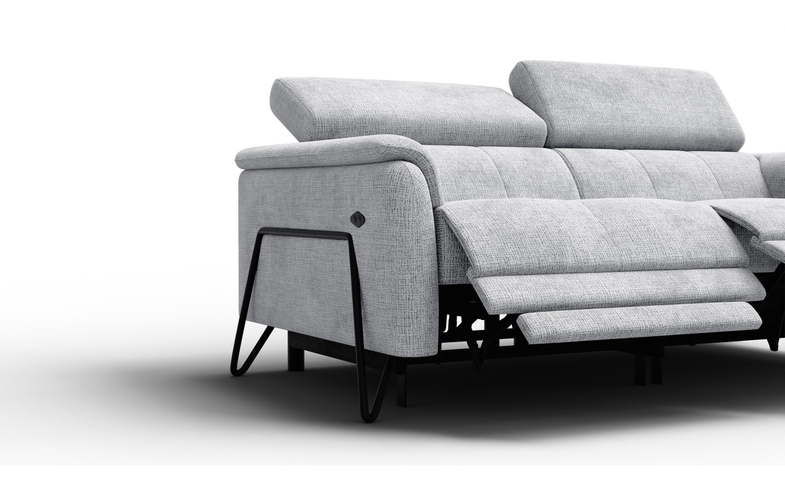 Relaxsofa 3-Sitzer RODEN, hellgrau