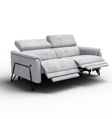 Relaxsofa 3-Sitzer RODEN, hellgrau