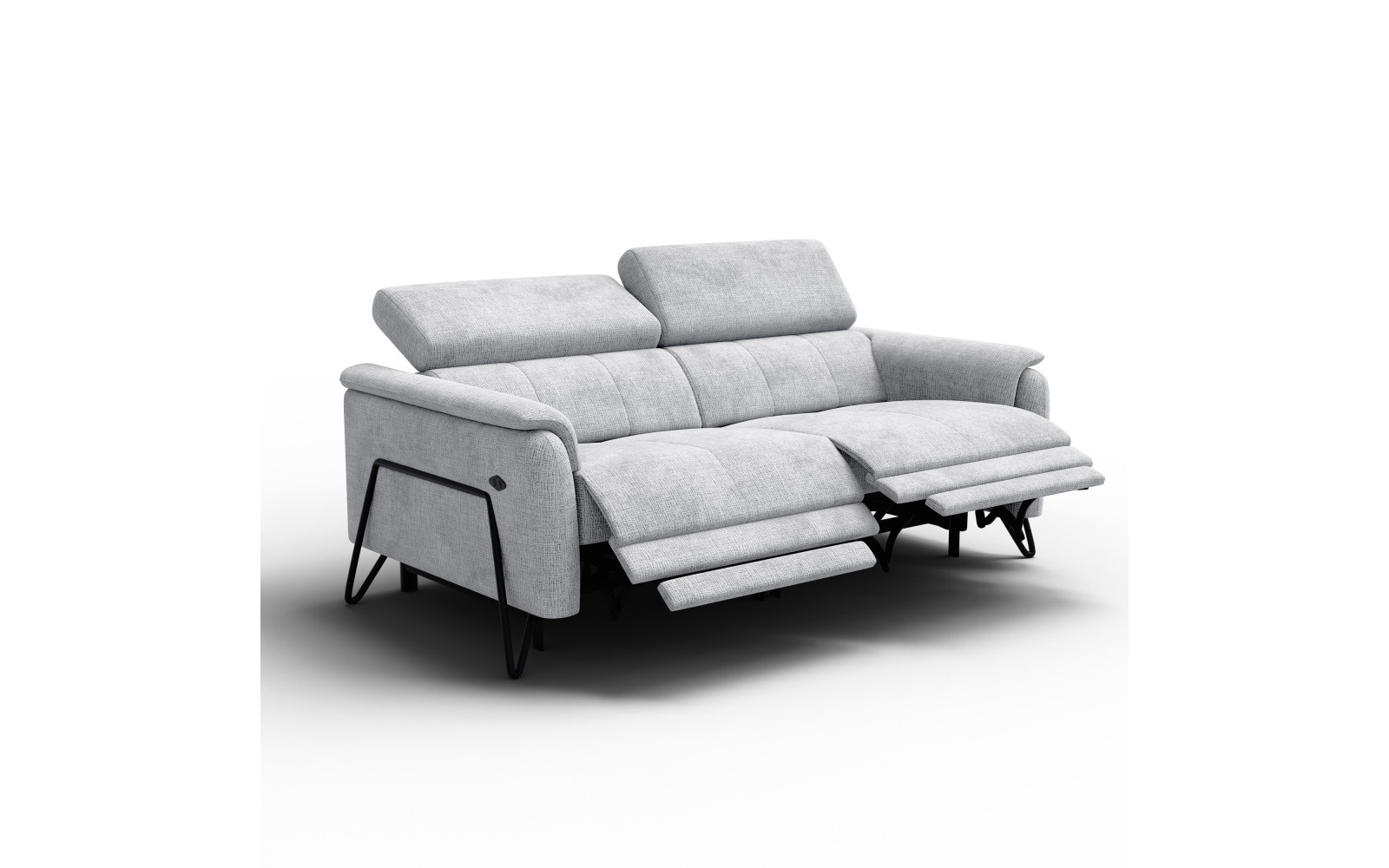 Relaxsofa 3-Sitzer RODEN, hellgrau