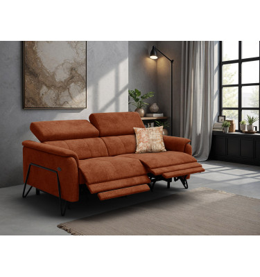 Relaxsofa 3-Sitzer RODEN, rostrot