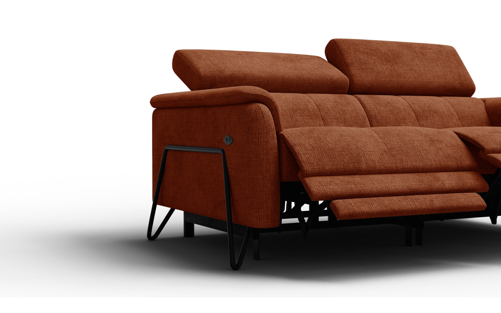 Relaxsofa 3-Sitzer RODEN, rostrot