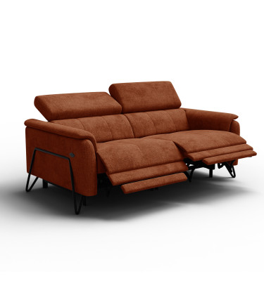 Relaxsofa 3-Sitzer RODEN, rostrot
