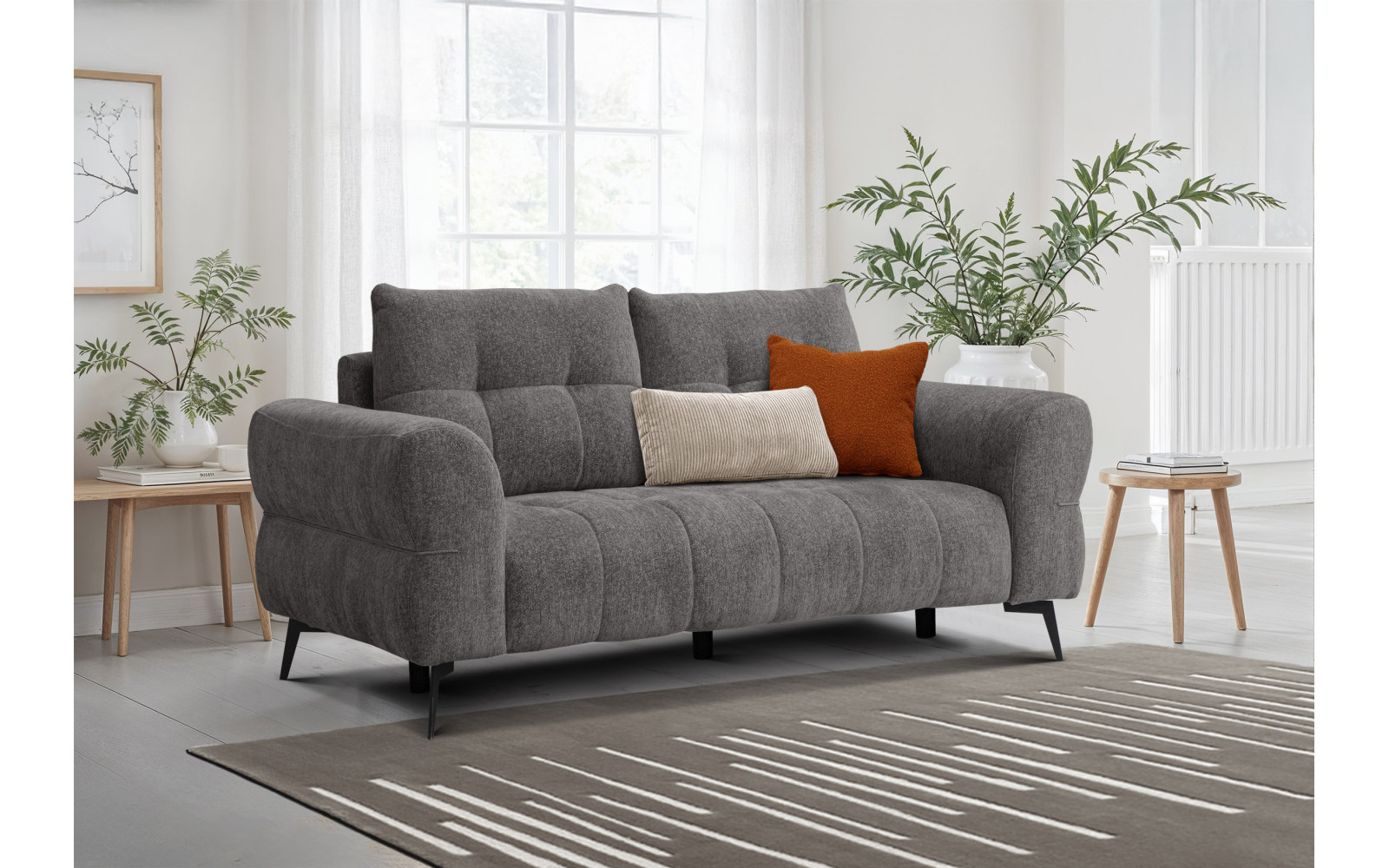 Sofa 2,5-Sitzer SALVINI, dunkelgrau