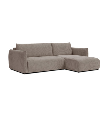 TAUER Ecksofa 3-Sitzer links, taupe