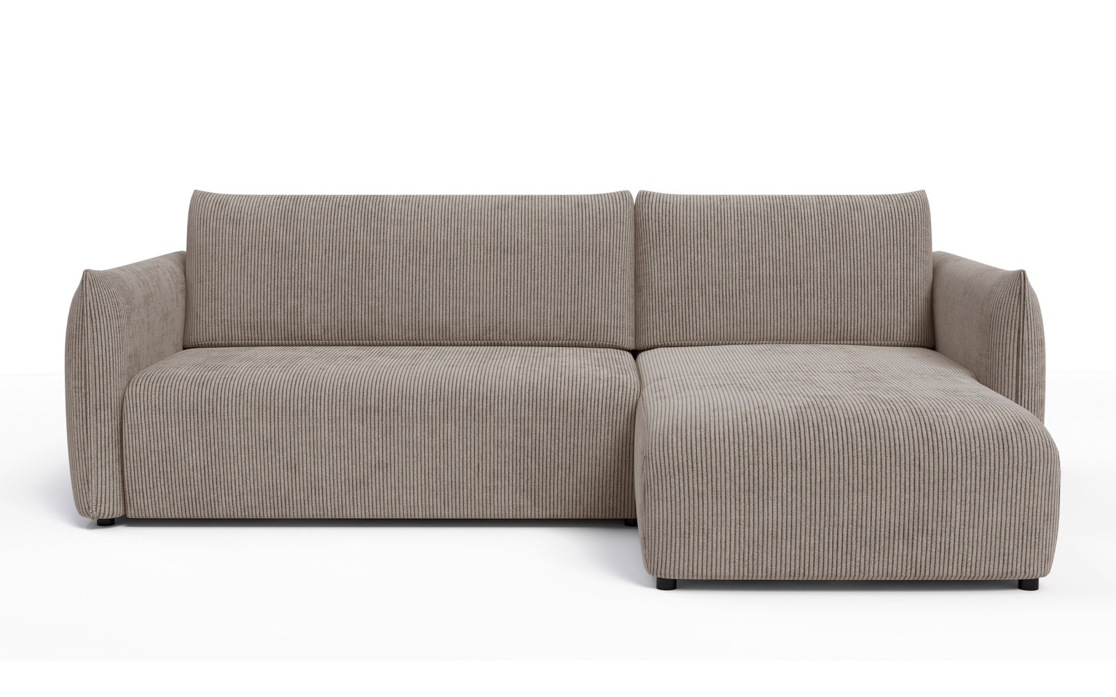 TAUER Ecksofa 3-Sitzer links, taupe