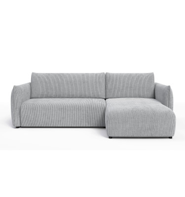 TAUER Ecksofa 3-Sitzer links, hellgrau