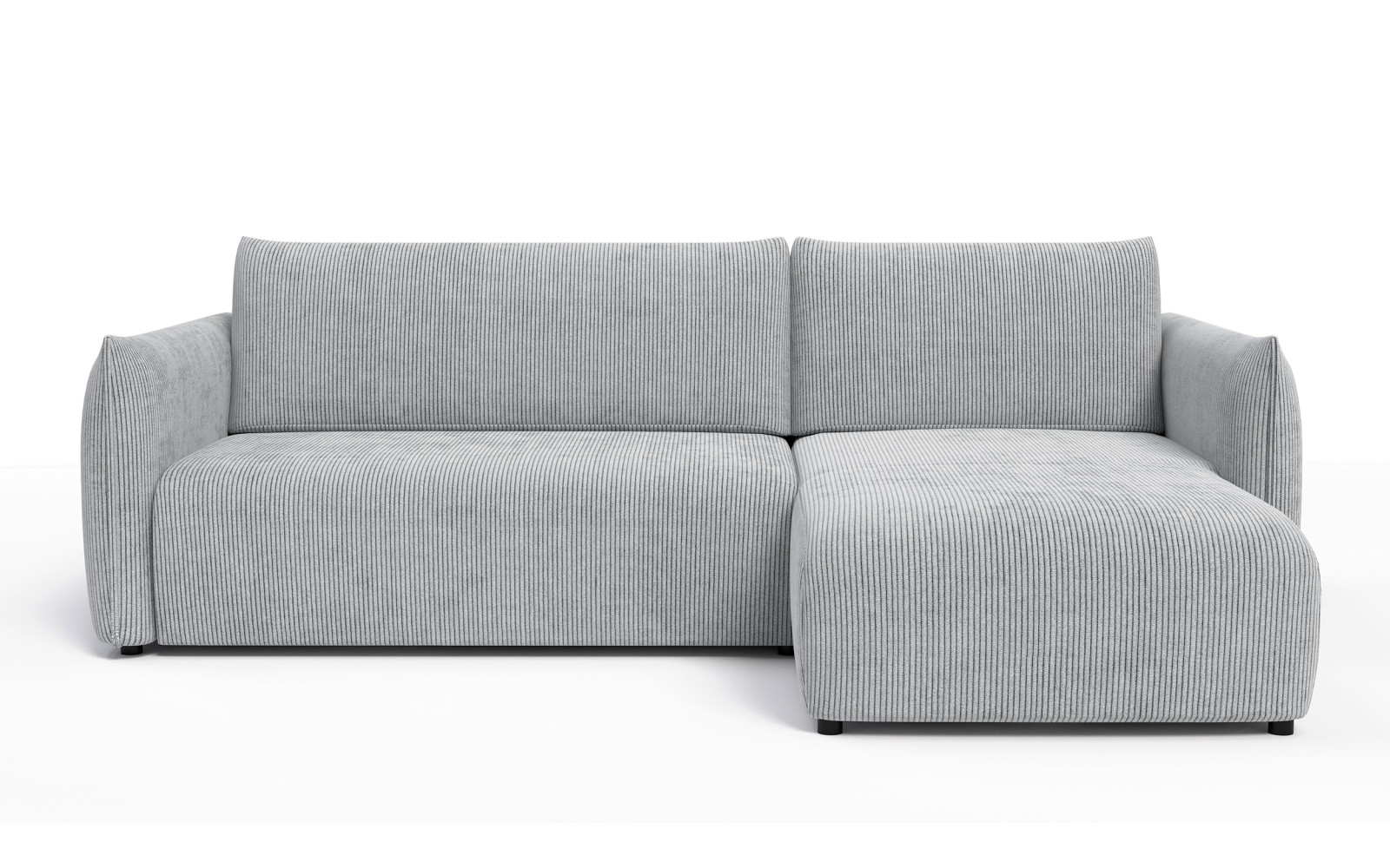 TAUER Ecksofa 3-Sitzer links, hellgrau