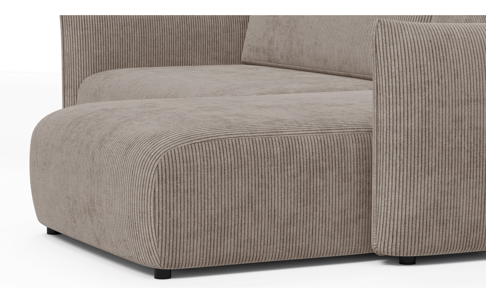TAUER Ecksofa 3-Sitzer links, taupe