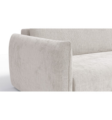 TAUER Ecksofa 3-Sitzer links, perlweiß