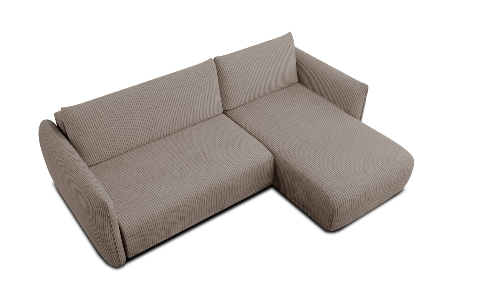 TAUER Ecksofa 3-Sitzer links, taupe
