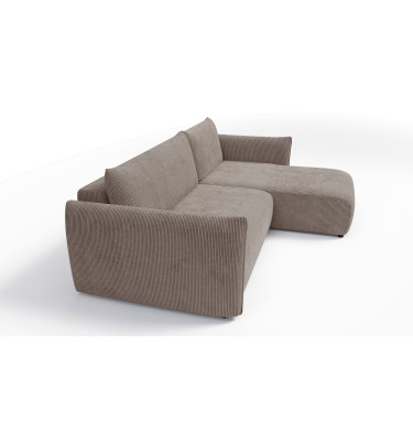 TAUER Ecksofa 3-Sitzer links, taupe