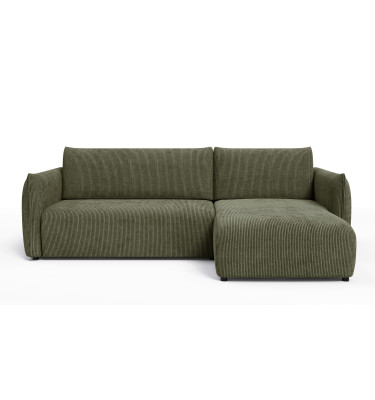 TAUER Ecksofa 3-Sitzer links, olive