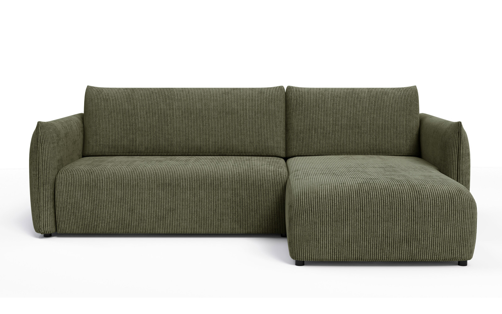 TAUER Ecksofa 3-Sitzer links, olive