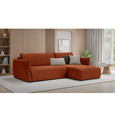TAUER Ecksofa 3-Sitzer links, orange