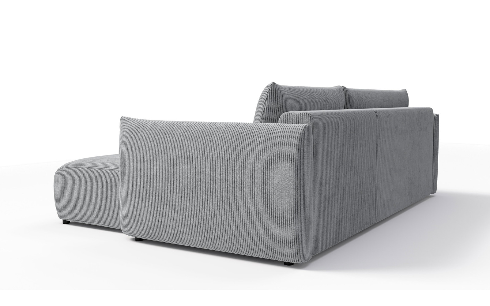 TAUER Ecksofa 3-Sitzer links, hellgrau