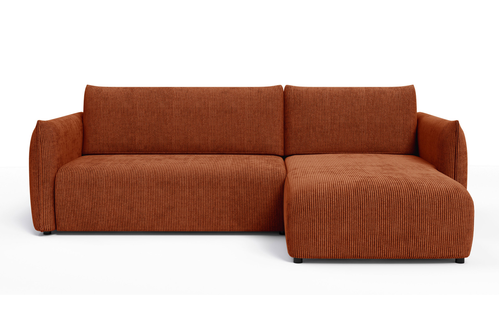 TAUER Ecksofa 3-Sitzer links, orange