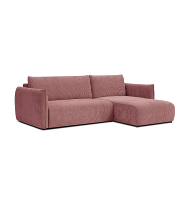 TAUER Ecksofa 3-Sitzer links, altrosa