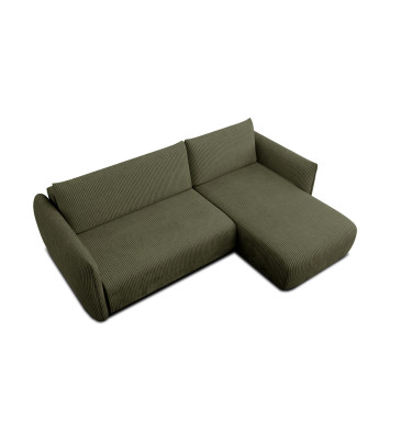 TAUER Ecksofa 3-Sitzer links, olive
