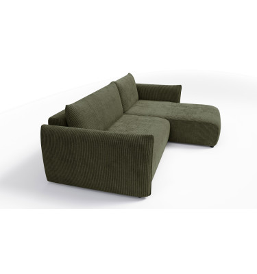 TAUER Ecksofa 3-Sitzer links, olive