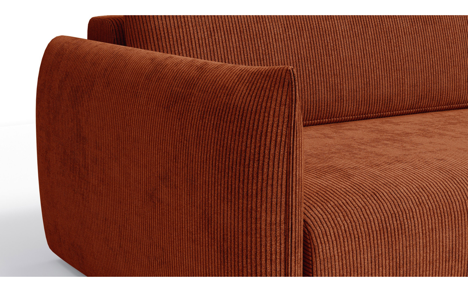 TAUER Ecksofa 3-Sitzer links, orange