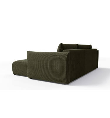TAUER Ecksofa 3-Sitzer links, olive