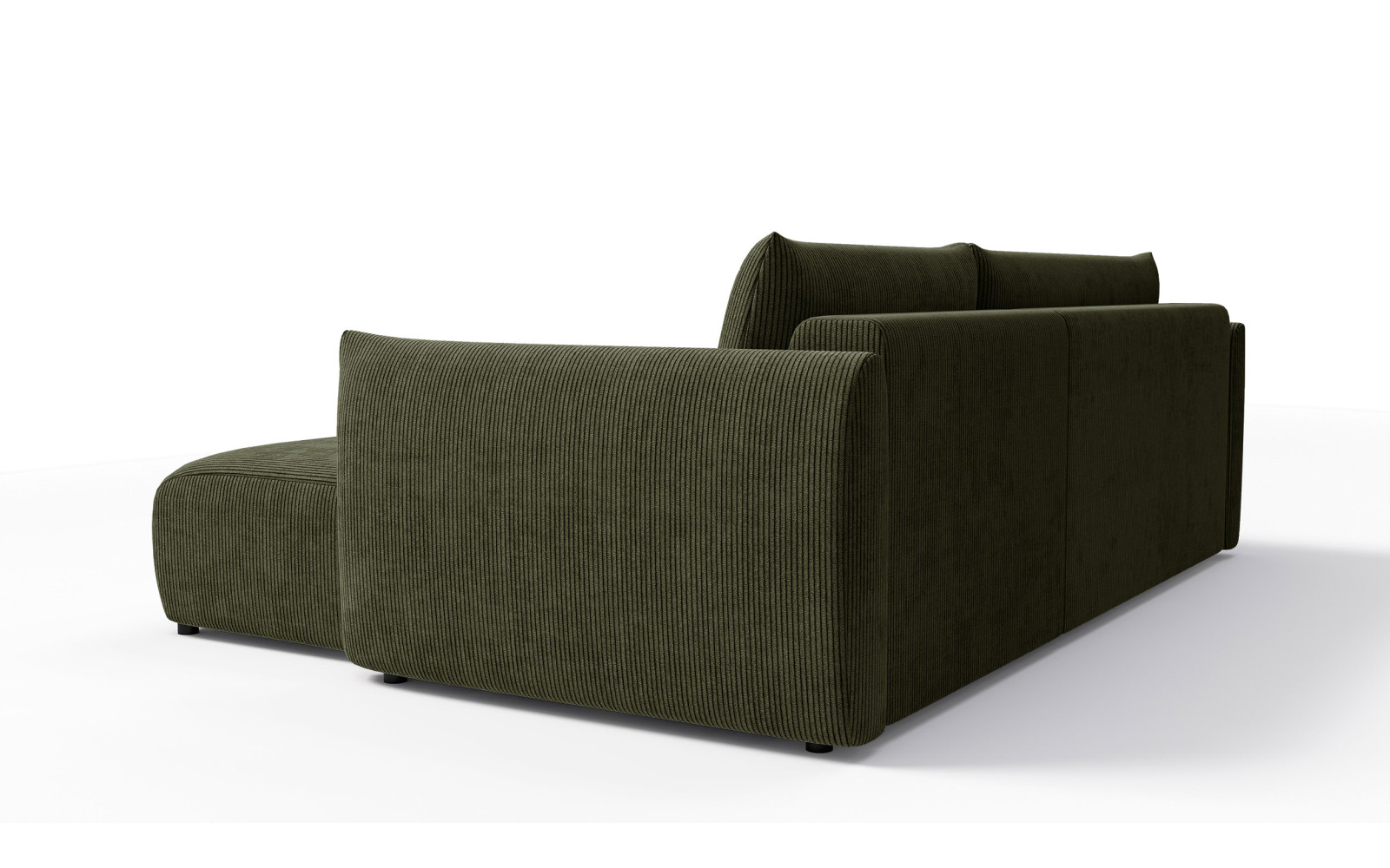 TAUER Ecksofa 3-Sitzer links, olive