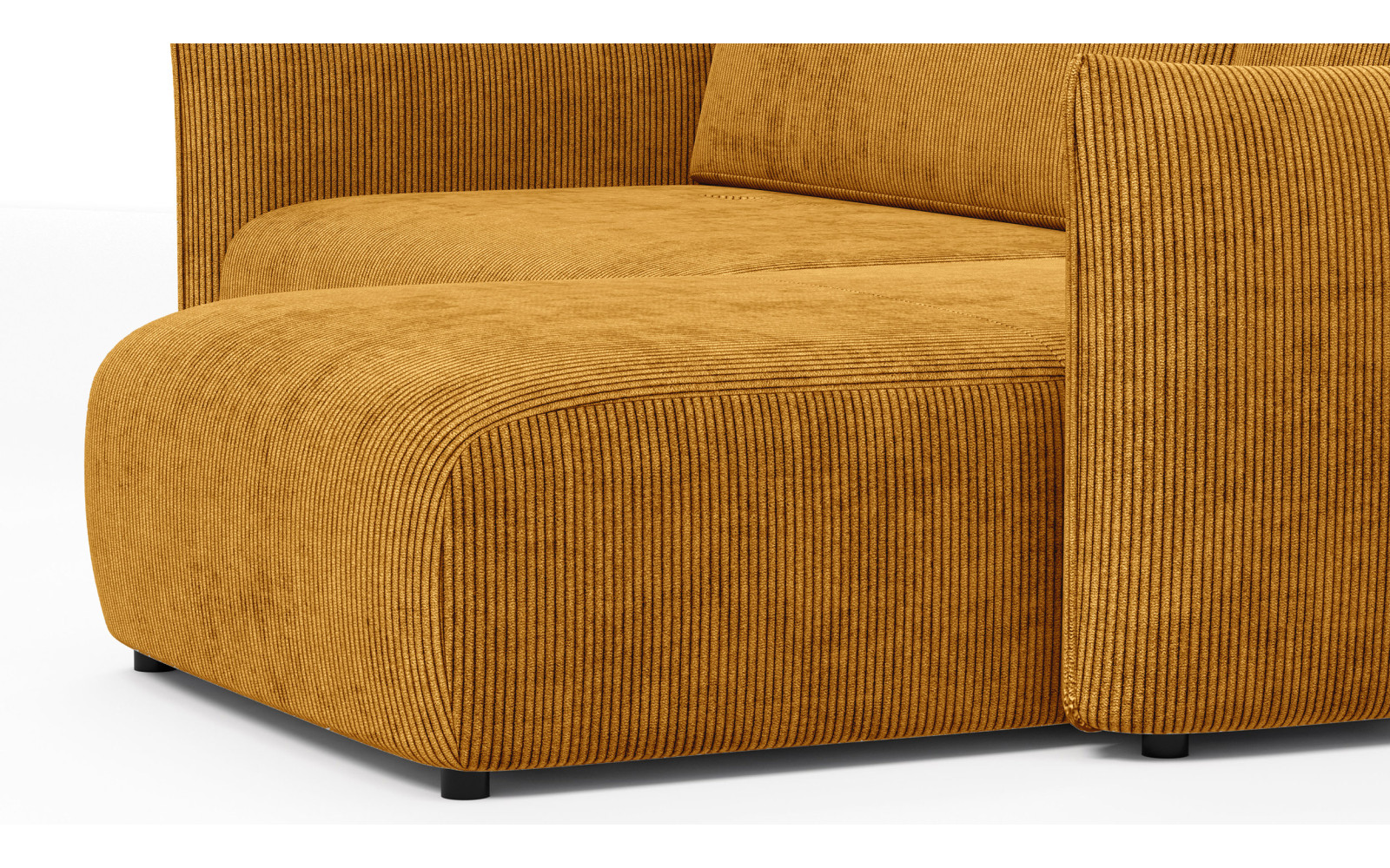 TAUER Ecksofa 3-Sitzer links, safran
