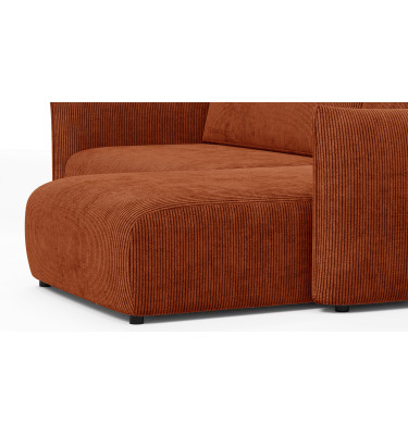 TAUER Ecksofa 3-Sitzer links, orange