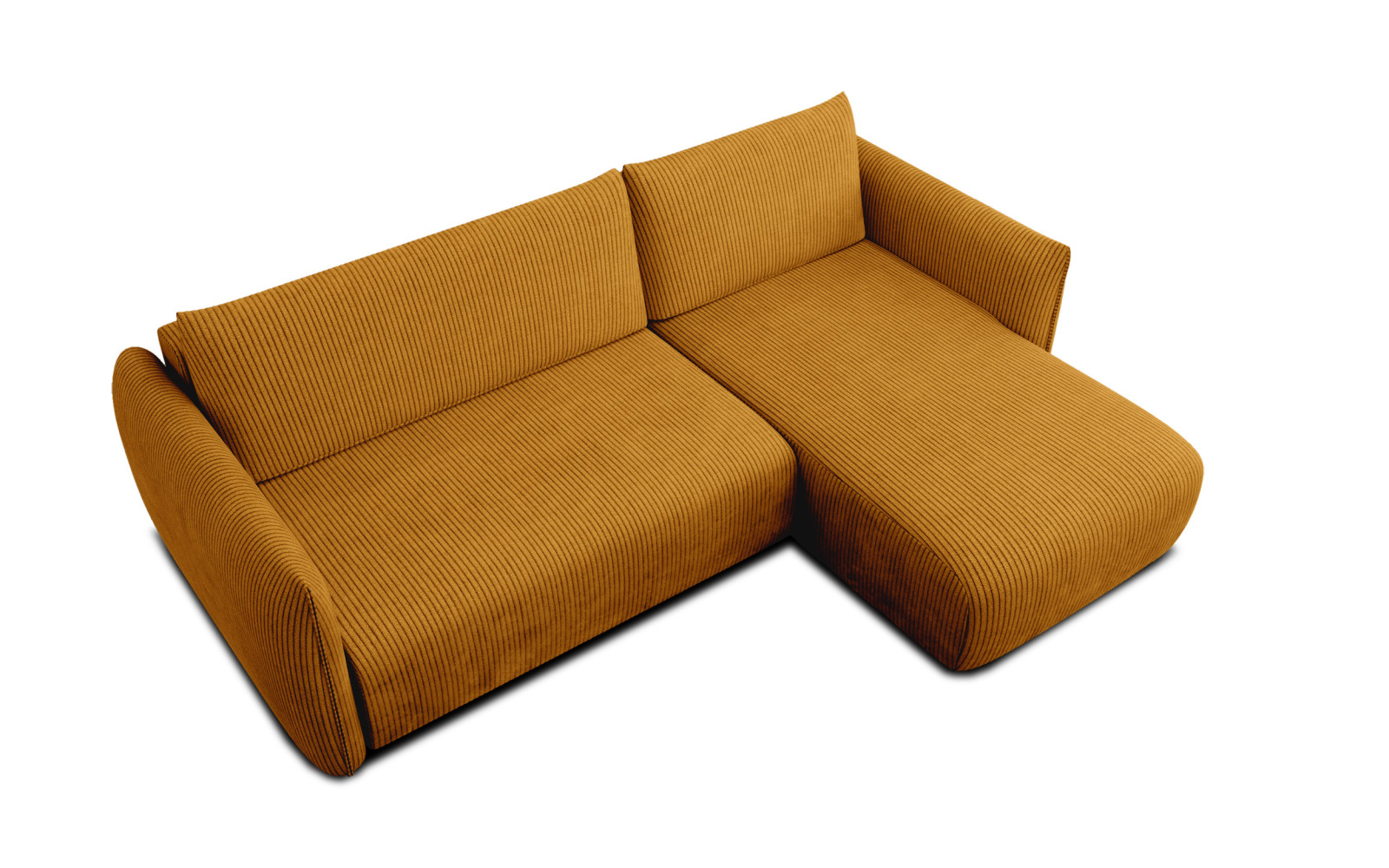 TAUER Ecksofa 3-Sitzer links, safran