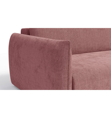 TAUER Ecksofa 3-Sitzer links, altrosa