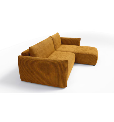TAUER Ecksofa 3-Sitzer links, safran
