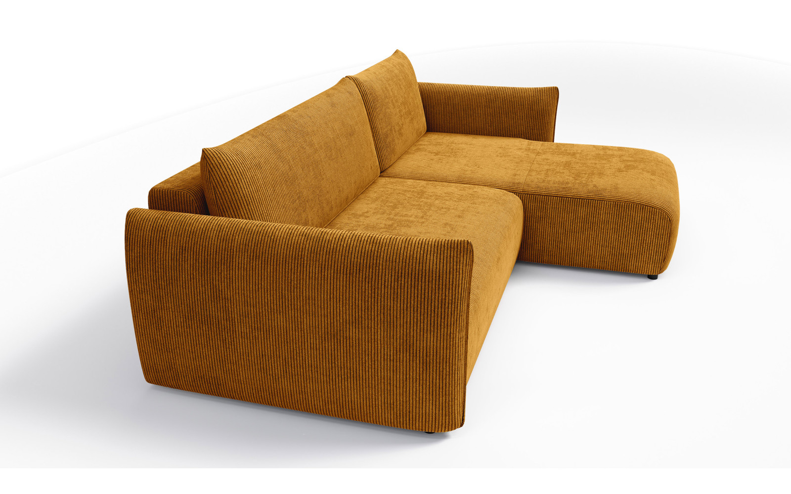 TAUER Ecksofa 3-Sitzer links, safran