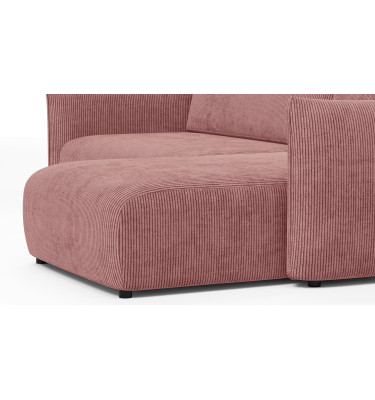 TAUER Ecksofa 3-Sitzer links, altrosa