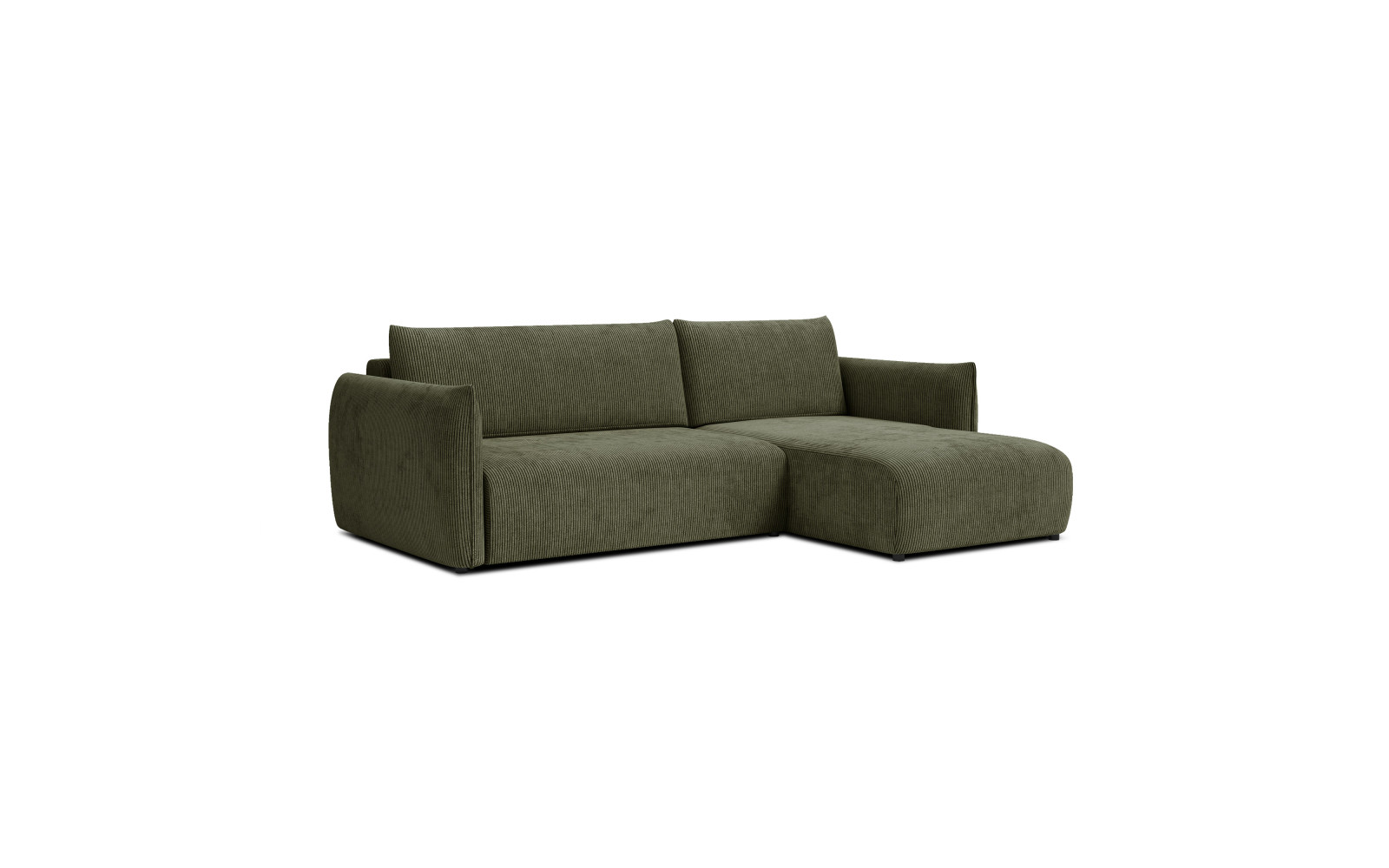 TAUER Ecksofa 3-Sitzer links, olive