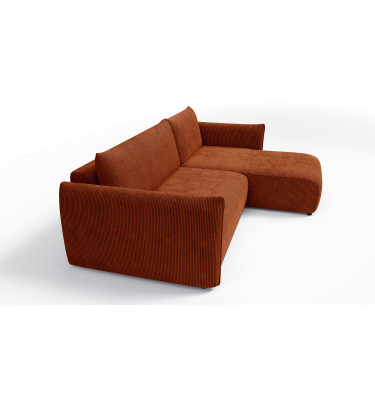 TAUER Ecksofa 3-Sitzer links, orange
